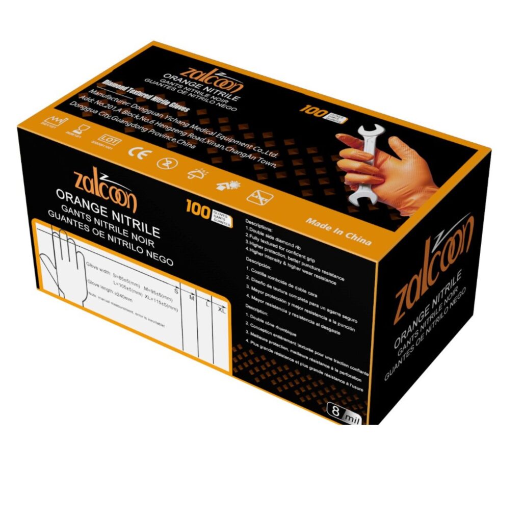 Diamond Texture Orange Gloves