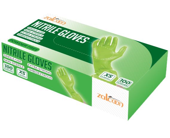 Nitrile Green Gloves